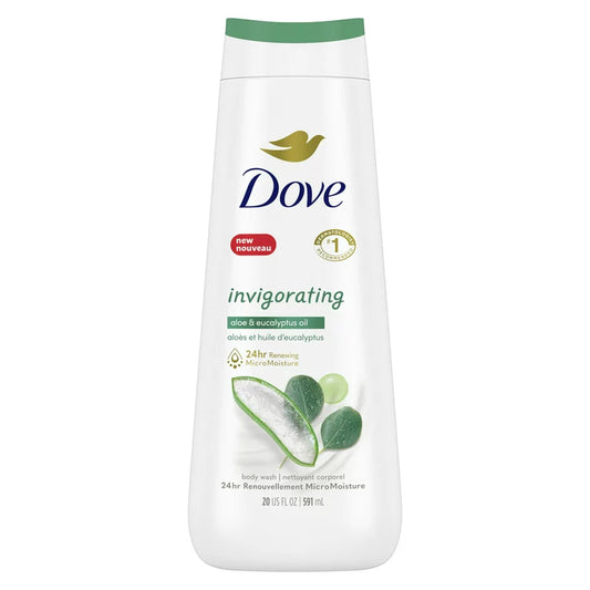 Dove Invigorating Liquid Body Wash Aloe & Eucalyptus Scent, 20 oz