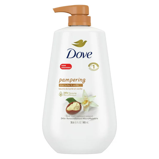 Dove Purely Pampering Liquid Body Wash with Pump Shea Butter & Vanilla, 30.6 oz