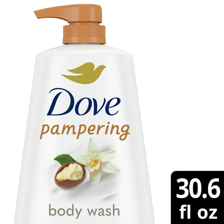 Dove Purely Pampering Liquid Body Wash with Pump Shea Butter & Vanilla, 30.6 oz